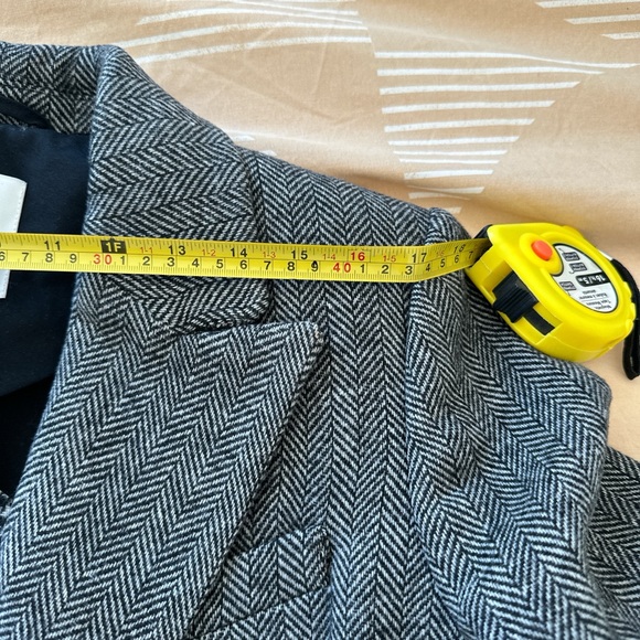 NWOT Wool Herringbone Overcoat - Picture 8 of 9
